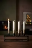 Dip dye Adventti -kruunukynttiläpakkaus, shampanja, 4kpl/pkt - Adventtikynttilät - 19013-ad-28 - 4