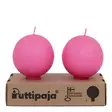 Jalallinen pallokynttilä, pinkki, 2 kpl/pkt - Pallokynttilät - 1402038 - 4
