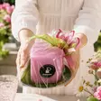 Pinkki sydänkynttilä vihreällä sydänalusella - Valmiit lahjapaketit - 7940272-14108 - 1