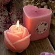 Ruusukynttilä, vaaleanpunainen - Läpivärjätyt muotokynttilät - 1506008 - 8