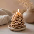 Soijavaha käpykynttilä, beige - Soijavahakynttilät - 2809088 - 1