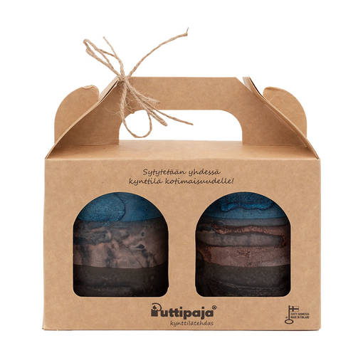 Lahjapakkaus tervakynttilä, siniraita - Tervakynttilät - 1240458 - 1