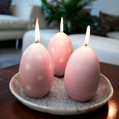 Munakynttilä, vaaleanpunainen - Pääsiäiskynttilät - 14017P08 - 1
