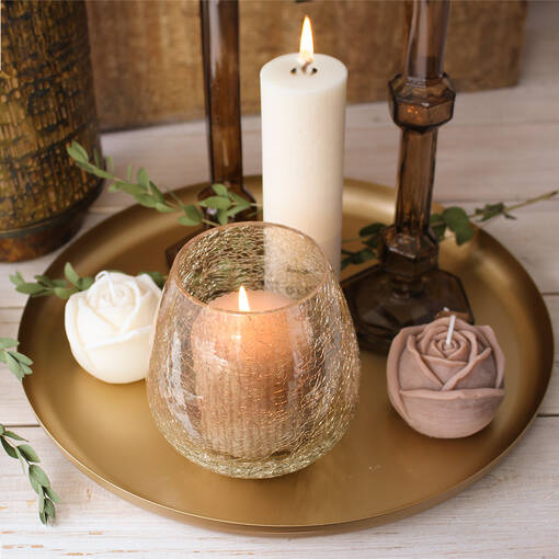 Ward metallialunen, kulta - Metalliset kynttilänaluset - 409027-1102978 - 1