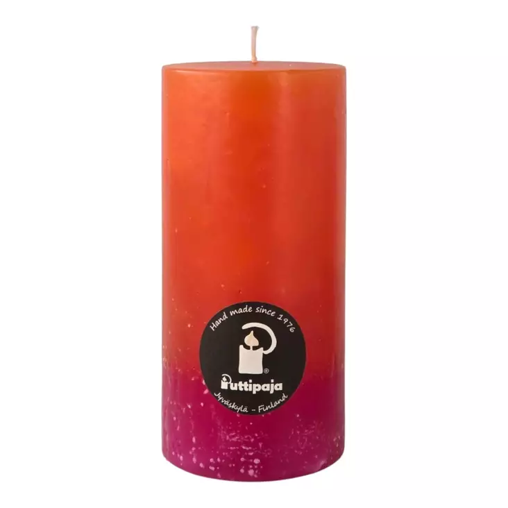 Raitakynttilä tikkari 15 cm, oranssi - Raidalliset pöytäkynttilät - 16705-ti-1038 - 1