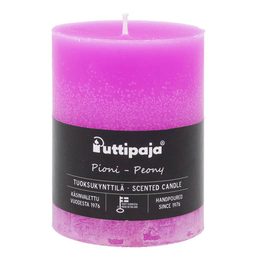 Läpivärjätty tuoksukynttilä 10cm, Pioni - Tuoksukynttilät - 2000488 - 1