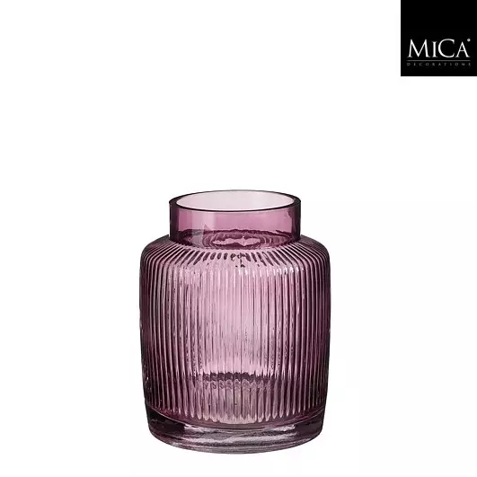 Hylke lasivaasi, violetti 18x15cm - Lasilyhdyt ja hurrikaanit - 39-1144948 - 1