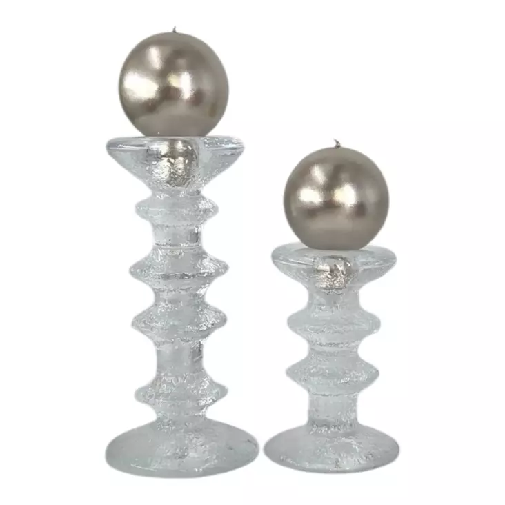 Jalallinen pallokynttilä, metallihohto shampanja 2kpl/pkt - Metallihohtokynttilät - 1902028 - 1