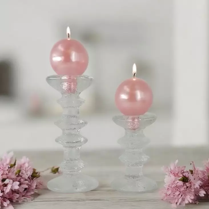 Jalallinen pallokynttilä, metallihohto vaaleanpunainen, 2kpl/pkt - Metallihohtokynttilät - 1902008 - 1