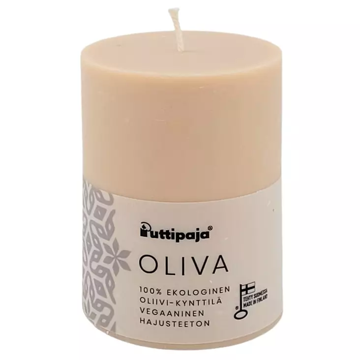 Oliva-kynttilä, beige 7x10 cm - Oliva-oliivikynttilät - 2710488 - 1