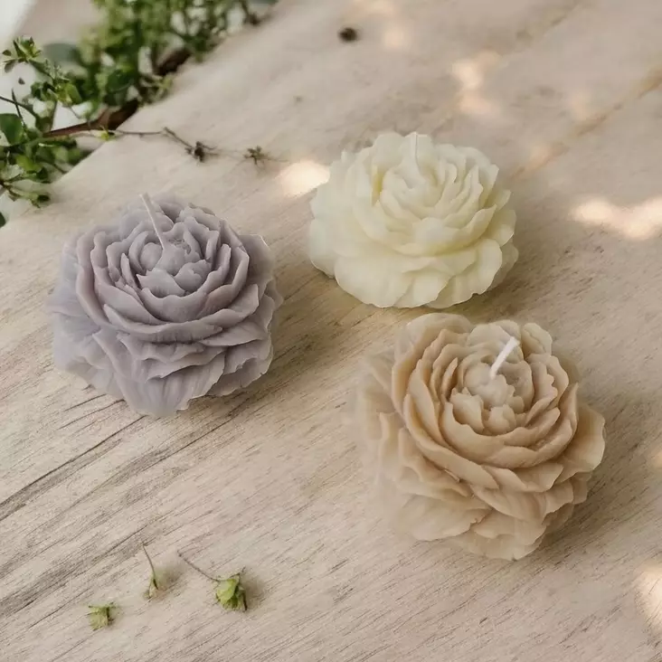 Oliivivaha Pioni-kynttilät 3 kpl - Oliva-oliivikynttilät - 27065-510288 - 1