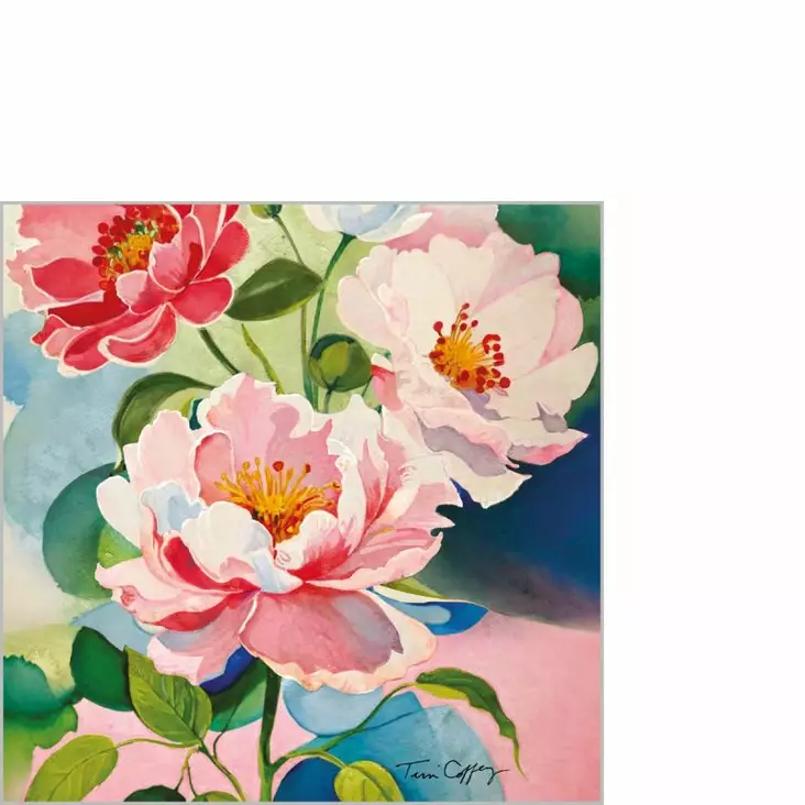 Servietti Peony Bouquet 25x25cm - Servietit - 9140-125003018 - 1