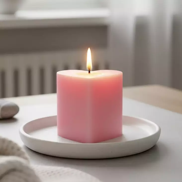 Sydänkynttilä, vaaleanpunainen - Sydänkynttilät - 1410808 - 1