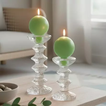 Jalallinen pallokynttilä, lehmus, 2 kpl/pkt - Pallokynttilät - 1402009 - 1