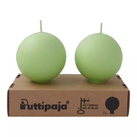 Jalallinen pallokynttilä, lehmus, 2 kpl/pkt - Pallokynttilät - 1402009 - 2