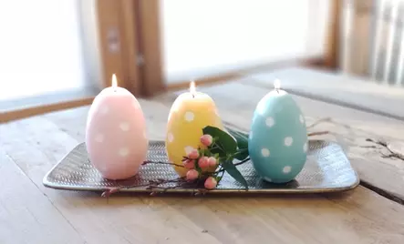 Munakynttilä, turkoosi - Pääsiäiskynttilät - 14017P19 - 2