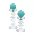 Jalallinen pallokynttilä, turkoosi, 2 kpl/pkt - Pallokynttilät - 1402019 - 5