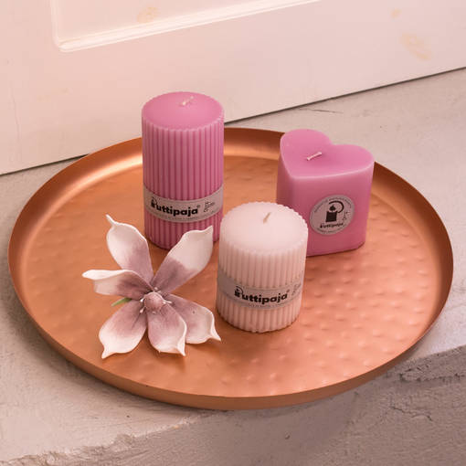 Metallitarjotin, 37 cm - Metalliset kynttilänaluset - 401269 - 1