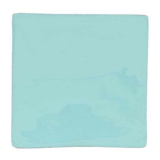 Alumiininen neliöalunen 13 cm, turkoosi - Metalliset kynttilänaluset - 40232-19 - 1