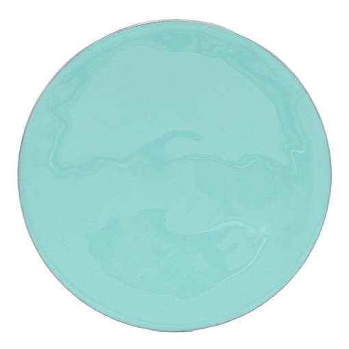 Alumiininen pyöreä alunen 14 cm, turkoosi - Metalliset kynttilänaluset - 409268-19 - 1