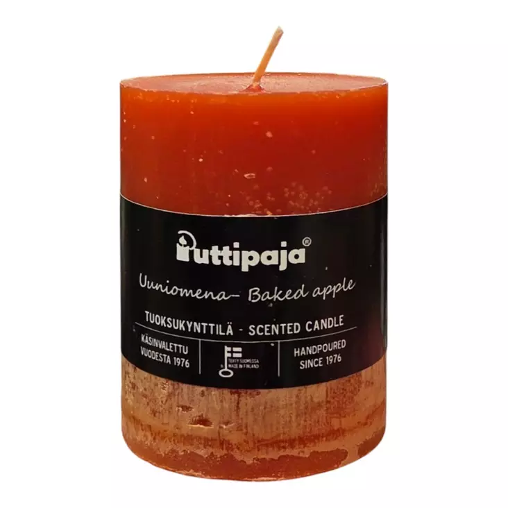 Läpivärjätty tuoksukynttilä 10cm, Uuniomena - Tuoksukynttilät - 2000489 - 1