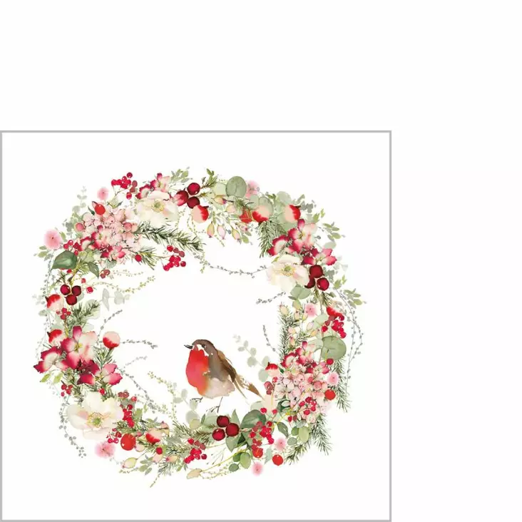 Servietti Beautiful Christmas Wreath 25x25cm - Servietit - 9140-325003129 - 1