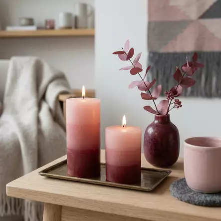 Raitakynttilä, Calluna - Raidalliset pöytäkynttilät - 1670408CA - 1