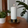 Onnittelukynttilä lahjaksi ylioppilaalle, ylioppilaskynttilä lyyran kuvalla, sopii myös koristeeksi juhlakattaukseen. - Ylioppilaskynttilät - 2711215YOPA - 6