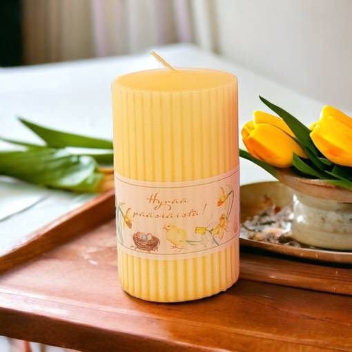 Pääsiäisen vekkikynttilä, keltainen - Pääsiäiskynttilät - 14604V-05PA - 1