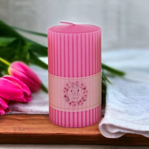 Pääsiäisen vekkikynttilä, pinkki - Pääsiäiskynttilät - 14604V-38PA - 1