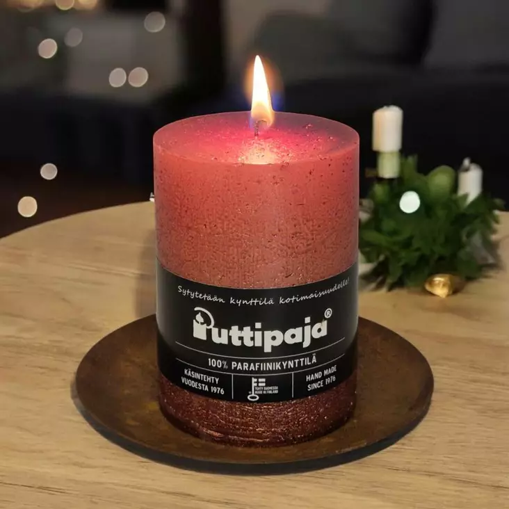 Metallinen pyöreä kynttilänalunen, ruoste - Kynttilälautaset - 4099108A - 1