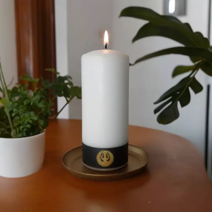 Onnittelukynttilä "Ylioppilas", musta 6x14 cm - Onnittelukynttilät - 2711215YOPA - 1