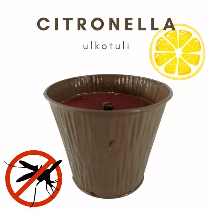 Citronella-ulkotuli, ruskea 10 cm - Ulkotulet - 17203-25C - 1