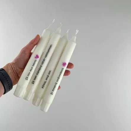 Mietelausekruunukynttilät "BESTIS", 4 kpl/pkt - Mietelausekruunukynttilät - 29013-01-be - 1