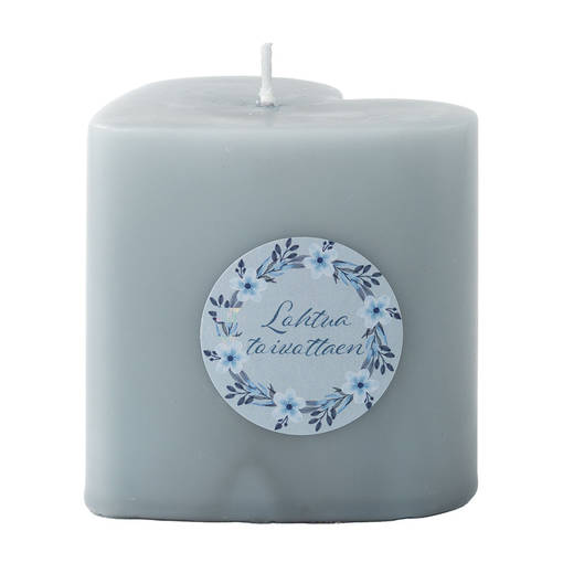 Sydänkynttilä muistotarralla, sumu - Muistokynttilät - 1410835loh - 1