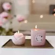 Sydänkynttilä "äidille"-tarralla, vanha roosa - Onnittelukynttilät - 1410885Ai - 4