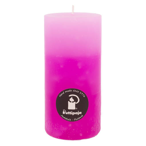 Läpivärj. PK 15cm 3raita Pioni - Raidalliset pöytäkynttilät - 1670508pi - 1
