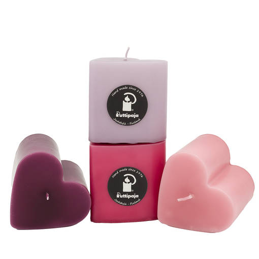 Sydänkynttilä-paketti, Orvokki - Sydänkynttilät - 7914108S23-orvokki - 1