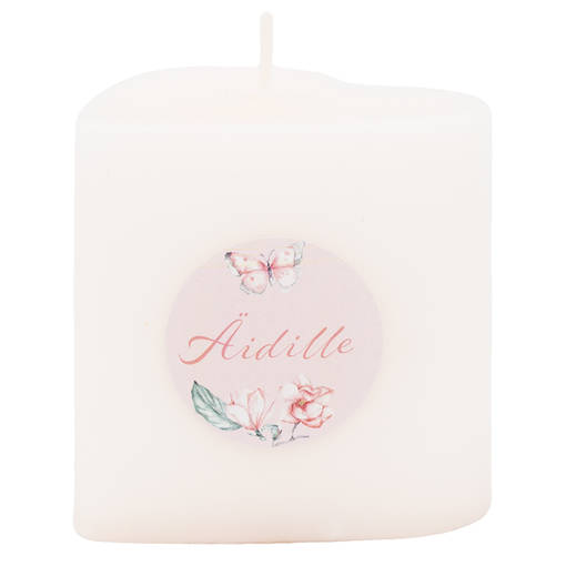 Sydänkynttilä "äidille"-tarralla, kerma - Onnittelukynttilät - 1410802Ai - 1