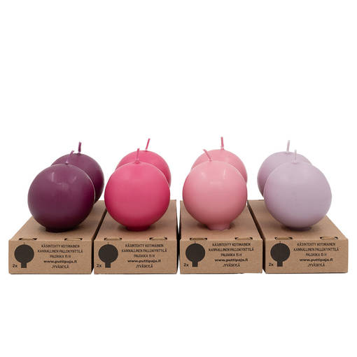 Pallokynttilä-paketti, Orvokki - Pallokynttilät - 7914020S23-orvokki - 1