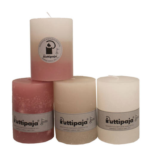 Läpivärjätty kynttilä-paketti, Talvenlumo - Yksiväriset pöytäkynttilät - 7915704S21-tl - 1