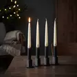 Dip dye Adventti -antiikkikynttiläpakkaus, mattamusta 4kpl/pkt - Adventtikynttilät - 19010-ad-30M - 2