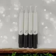 Dip dye Adventti -kruunukynttiläpakkaus, mattamusta 4kpl/pkt - Adventtikynttilät - 19013-ad-30M - 2