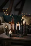 Dip dye Adventti -kruunukynttiläpakkaus, mattamusta 4kpl/pkt - Adventtikynttilät - 19013-ad-30M - 4