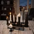 Dip dye Adventti -kruunukynttiläpakkaus, mattamusta 4kpl/pkt - Adventtikynttilät - 19013-ad-30M - 8