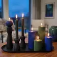 Vekki PK 7x12 cm, mattametalli royalblue - Metallihohtokynttilät - 19604V-18M - 7