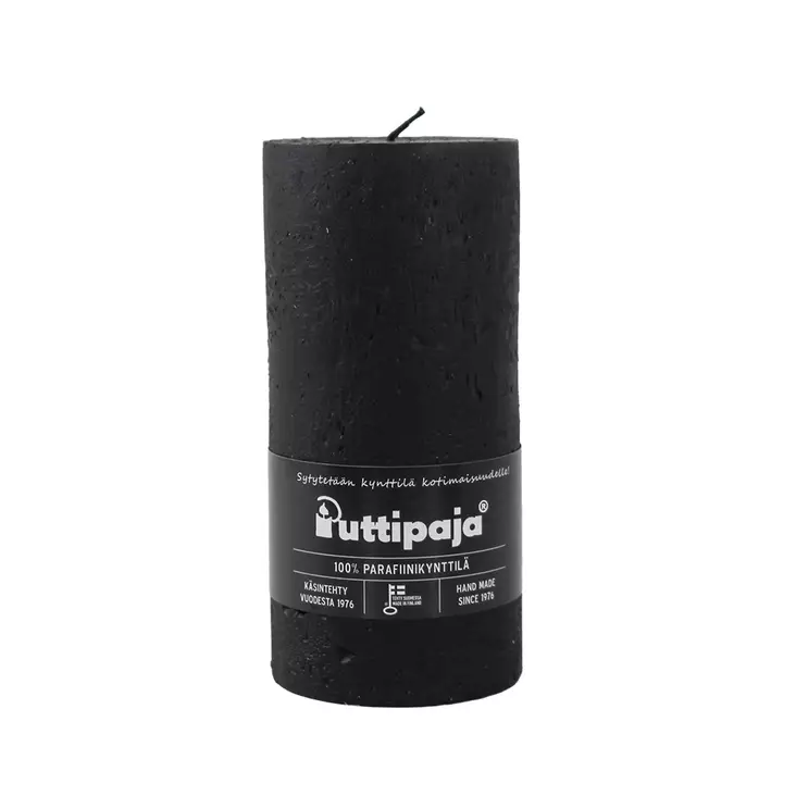 Metallihohtokynttilä 7x15 cm, mattamusta - Metallihohtokynttilät - 1990530M - 1