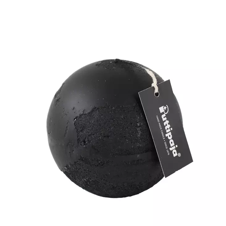 Metallihohtopallo 10 cm, mattamusta - Metallihohtokynttilät - 1950430M - 1