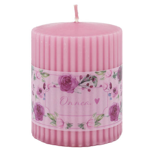 Vekkikynttilä 7x8, Onnea! vroosa - Vekkikynttilät - 14603V-85on - 1