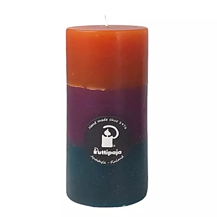 Raitakynttilä Konjakki, 15 cm - Raidalliset pöytäkynttilät - 1670556KO - 1